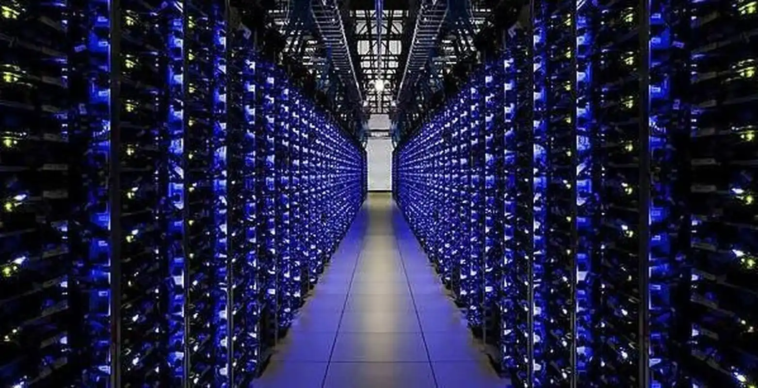 A modern mining farm showcasing even airflow and spacing for optimal performance