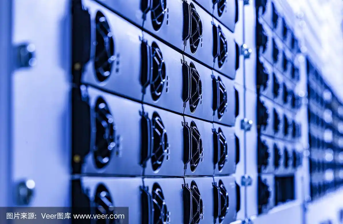An aerial view of a modern mining farm showcasing rows of high-efficiency mining rigs in action